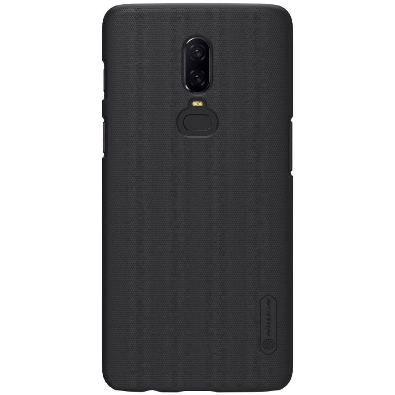 Hülle OnePlus 6 Schwarz Starrer Gefrosteter Nillkin