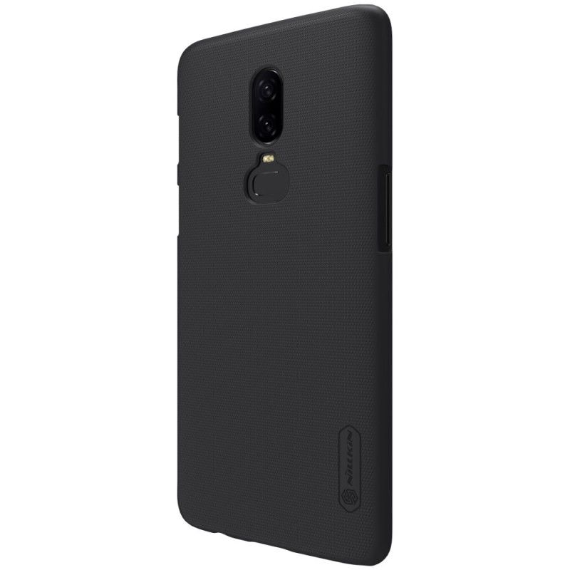 Hülle OnePlus 6 Schwarz Starrer Gefrosteter Nillkin