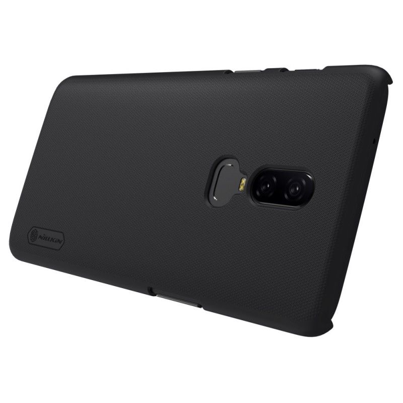 Hülle OnePlus 6 Schwarz Starrer Gefrosteter Nillkin