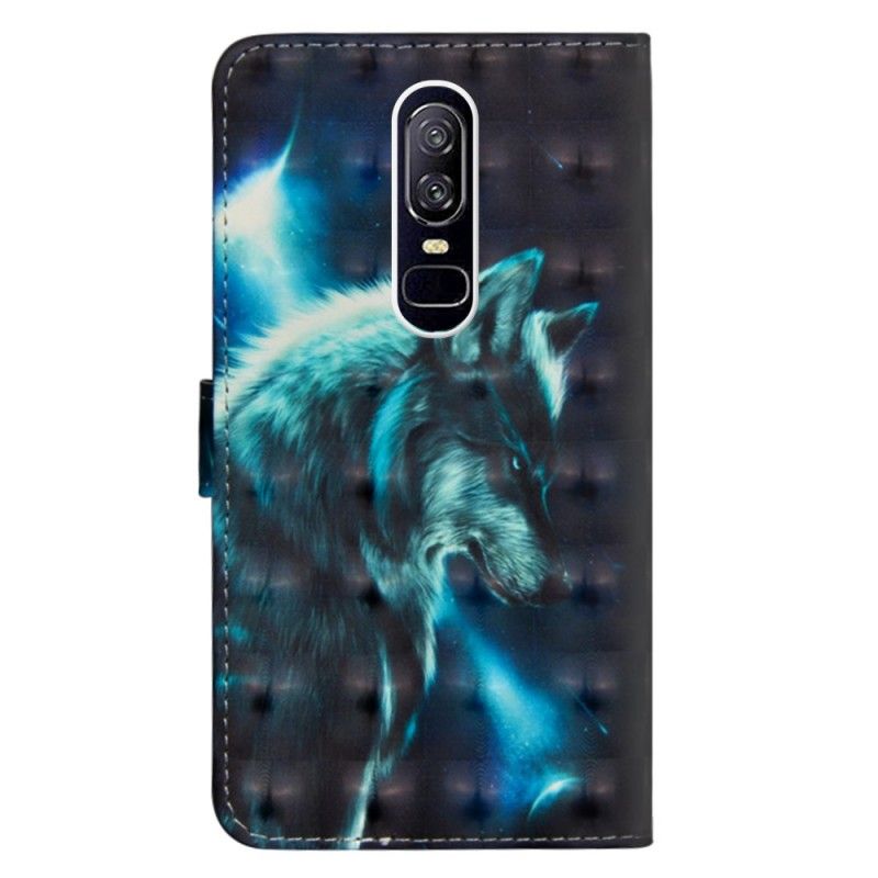 Lederhüllen OnePlus 6 Majestätischer Wolf