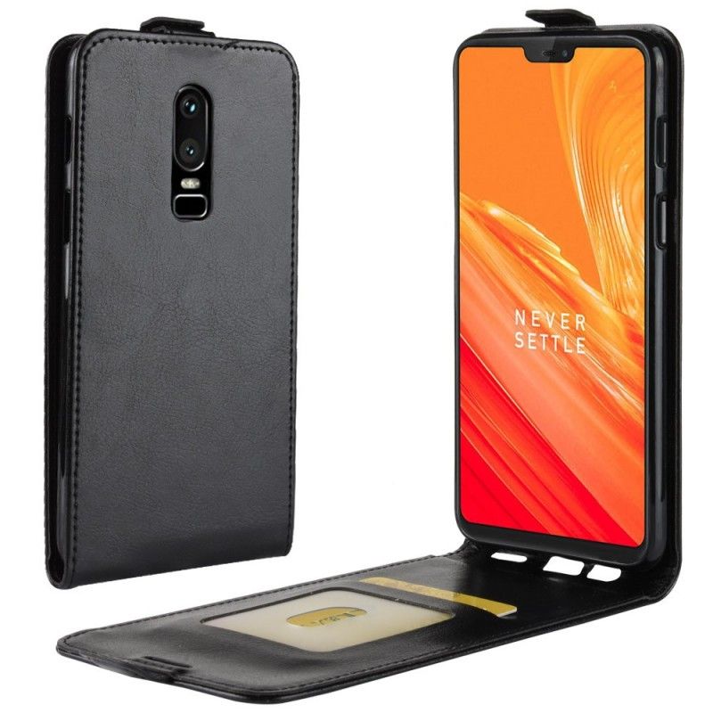 Lederhüllen OnePlus 6 Schwarz Handyhülle Faltbar