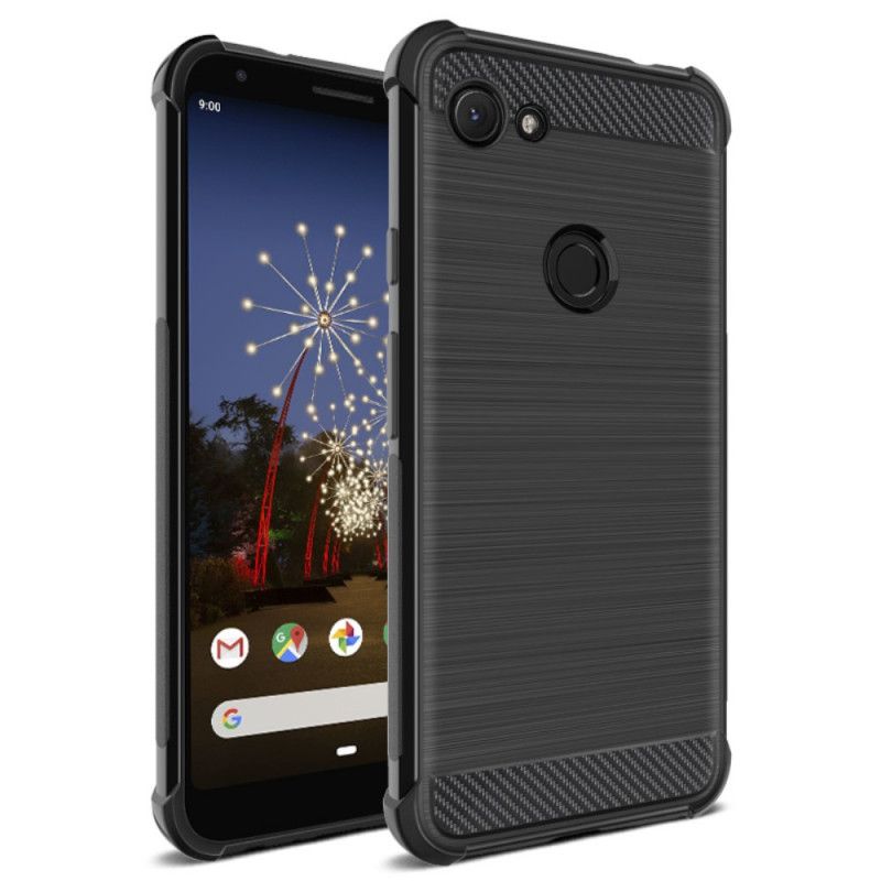 Hülle Google Pixel 3A XL Handyhülle Imak Gebürstete Kohlefaser