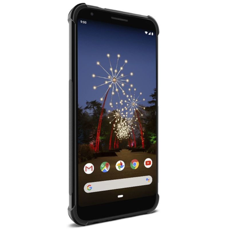 Hülle Google Pixel 3A XL Handyhülle Imak Gebürstete Kohlefaser