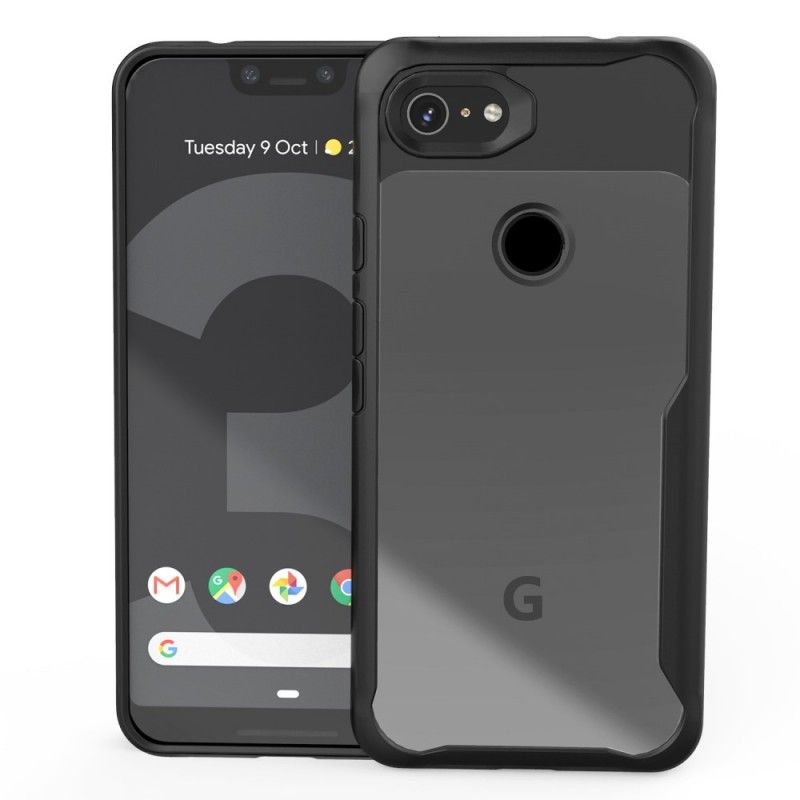 Hülle Google Pixel 3A XL Schwarz Abgeschrägter Kantenhybrid