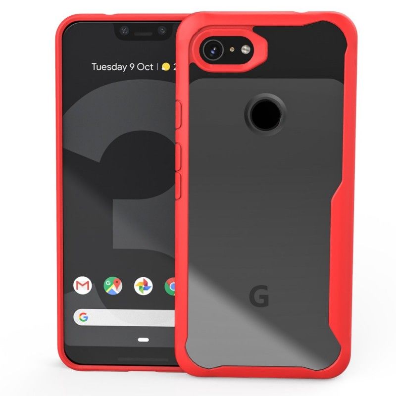 Hülle Google Pixel 3A XL Schwarz Abgeschrägter Kantenhybrid