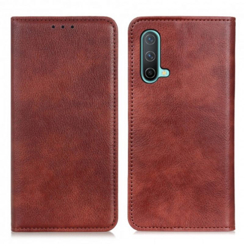 Flip Case Oneplus Nord Ce 5g Elegance Spaltleder Litschi