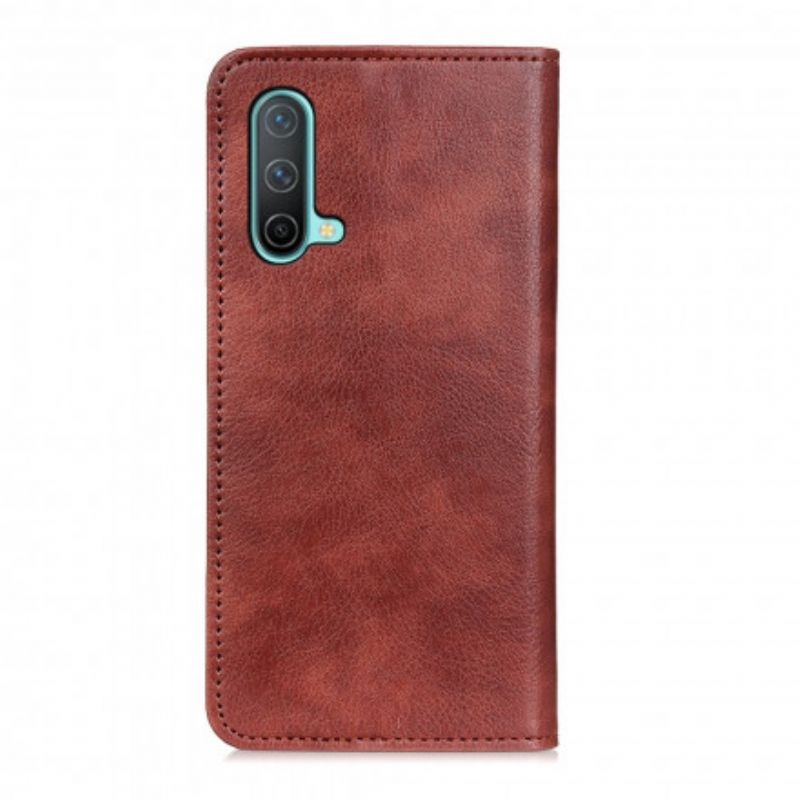 Flip Case Oneplus Nord Ce 5g Elegance Spaltleder Litschi