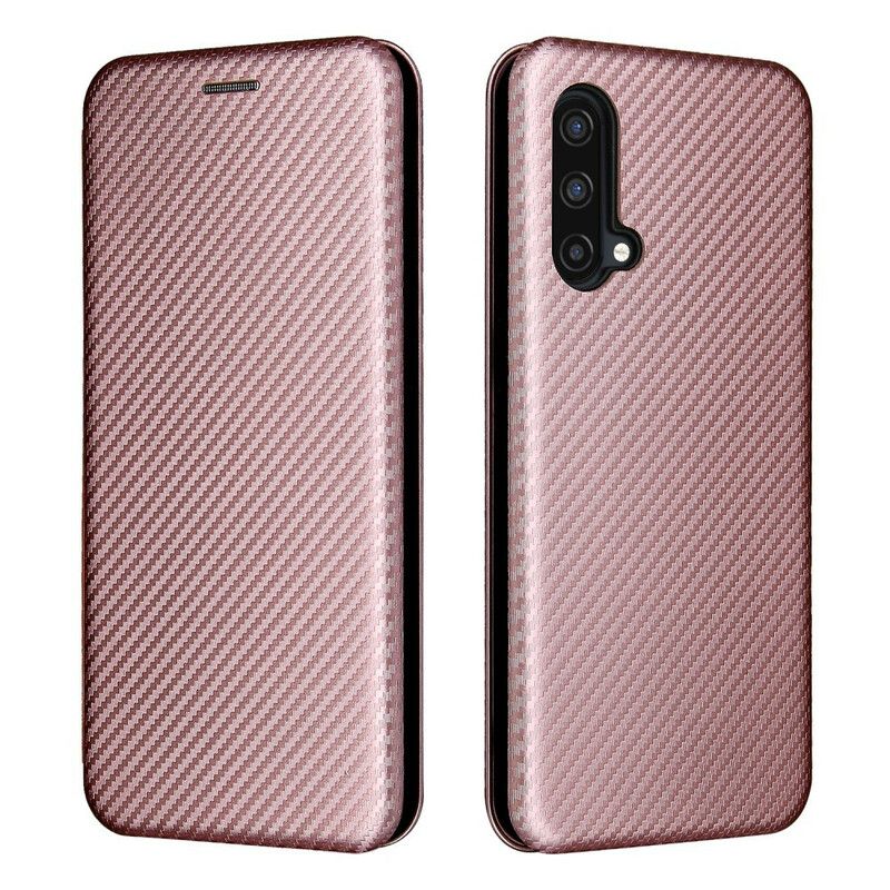 Flip Case Oneplus Nord Ce 5g Handyhülle Farbiges Carbon-silikon