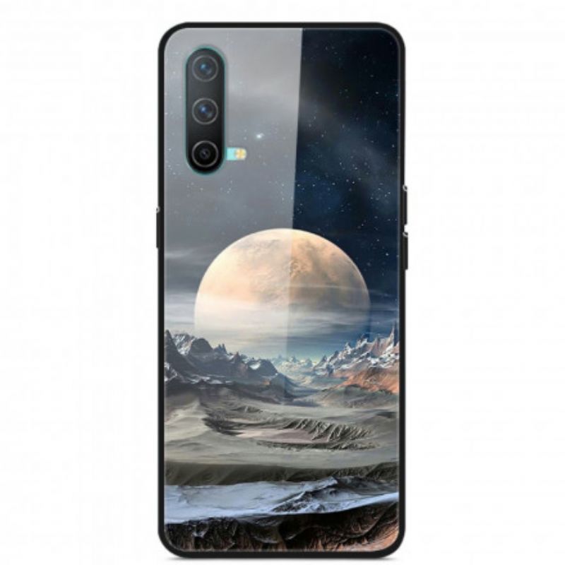 Hülle Oneplus Nord Ce 5g Space Moon Gehärtetes Glas