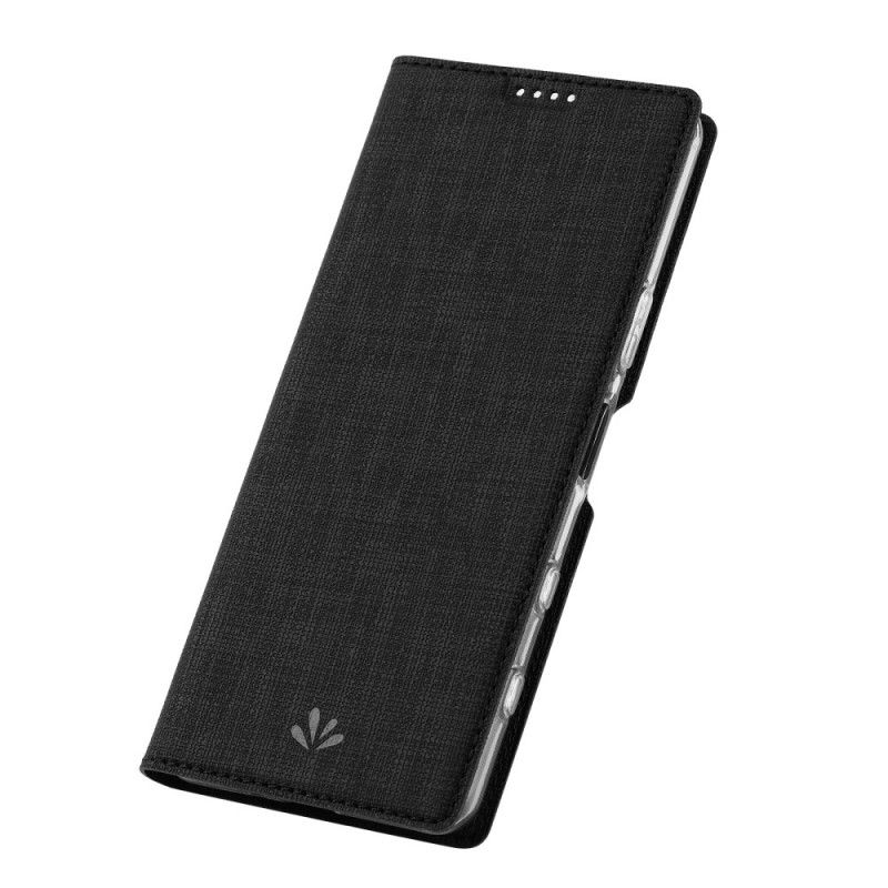 Flip Case Für Sony Xperia 5 II Schwarz Texturiertes Vili Dmx