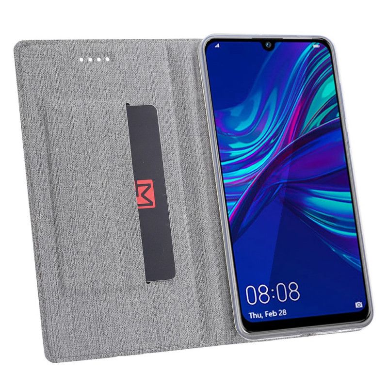 Flip Case Huawei P Smart Plus 2019 Schwarz Texturiertes Vili Dmx