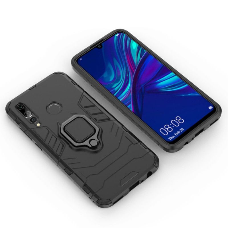 Hülle Huawei P Smart Plus 2019 Schwarz Widerstandsfähiger Ring