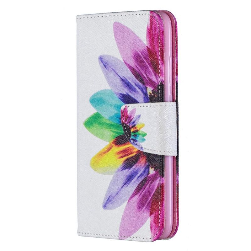 Lederhüllen Huawei P Smart Plus 2019 Handyhülle Aquarellblume