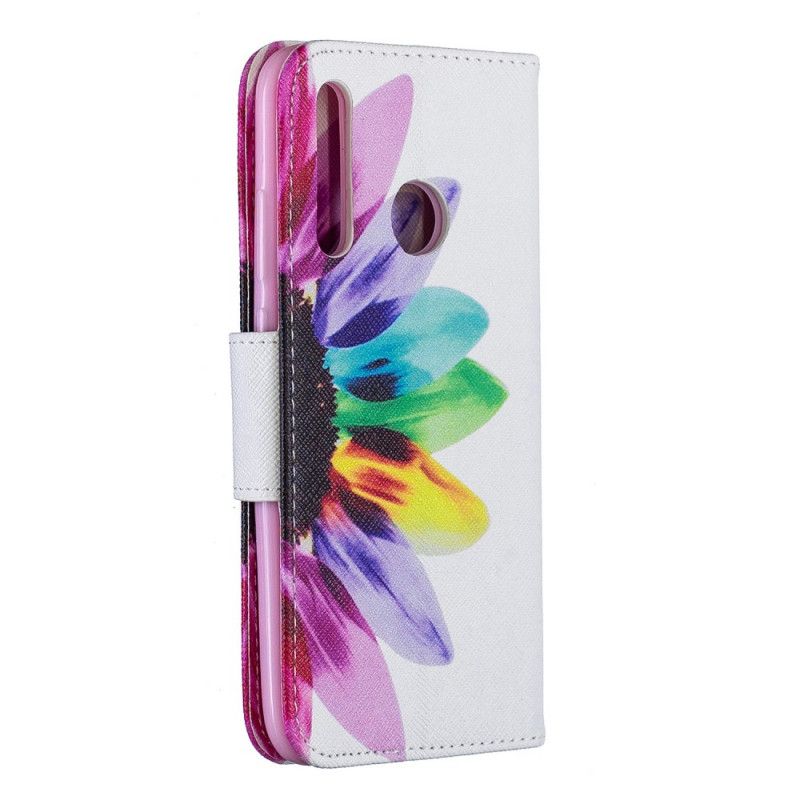 Lederhüllen Huawei P Smart Plus 2019 Handyhülle Aquarellblume