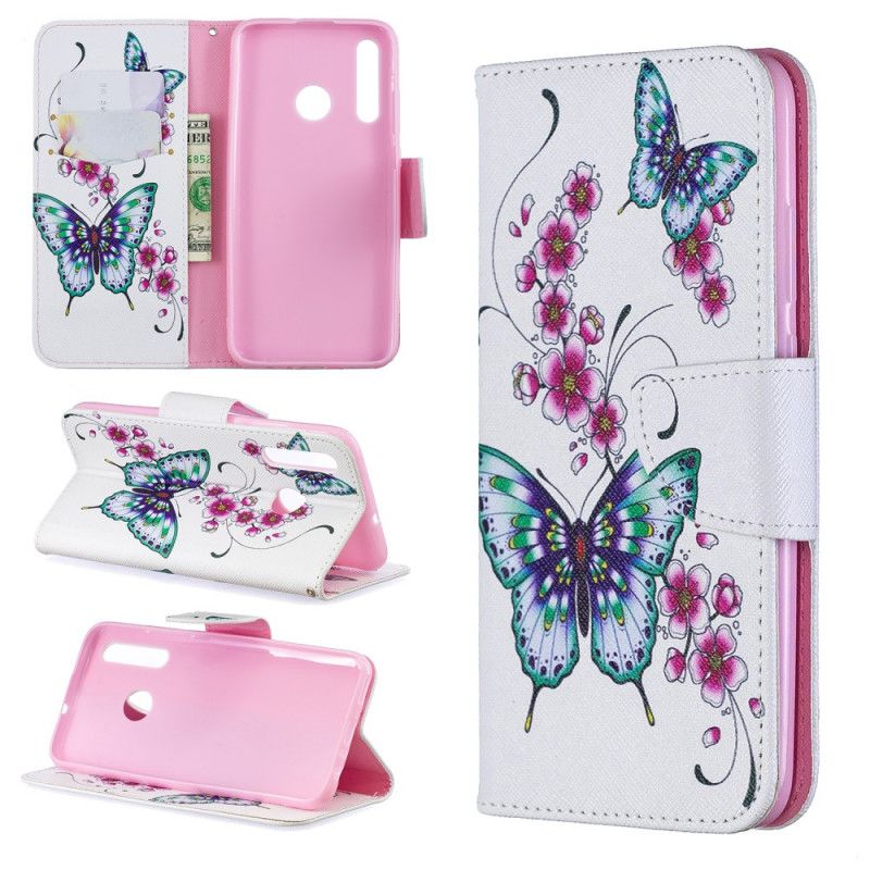 Lederhüllen Huawei P Smart Plus 2019 Wundervolle Schmetterlinge