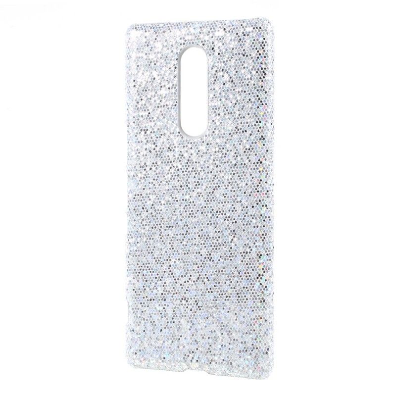 Hülle Für Sony Xperia 1 Silber Pailletten