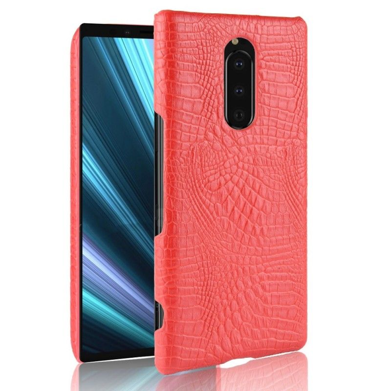 Hülle Sony Xperia 1 Krokodilhauteffekt