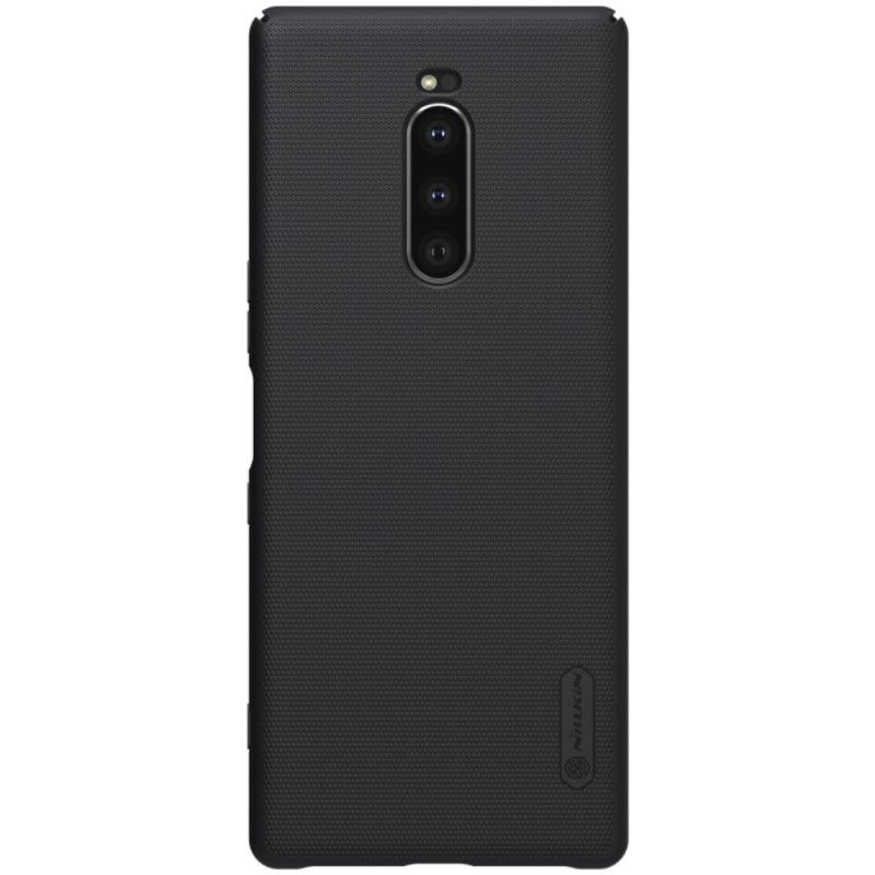 Hülle Sony Xperia 1 Rot Starrer Gefrosteter Nillkin