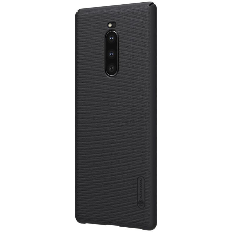 Hülle Sony Xperia 1 Rot Starrer Gefrosteter Nillkin