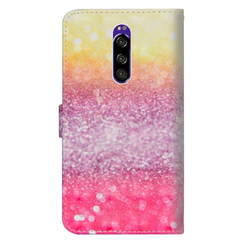 Lederhüllen Sony Xperia 1 Handyhülle Gradient Magenta Glitter