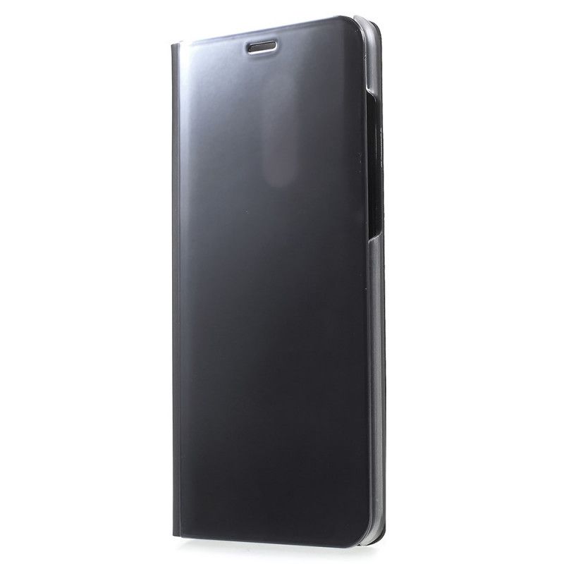 Flip Case Für Xiaomi Redmi Note 5 Schwarz Spiegel- Und Lederstil