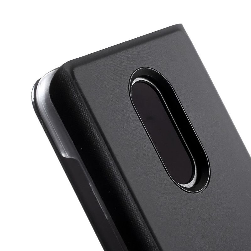 Flip Case Für Xiaomi Redmi Note 5 Schwarz Spiegel- Und Lederstil