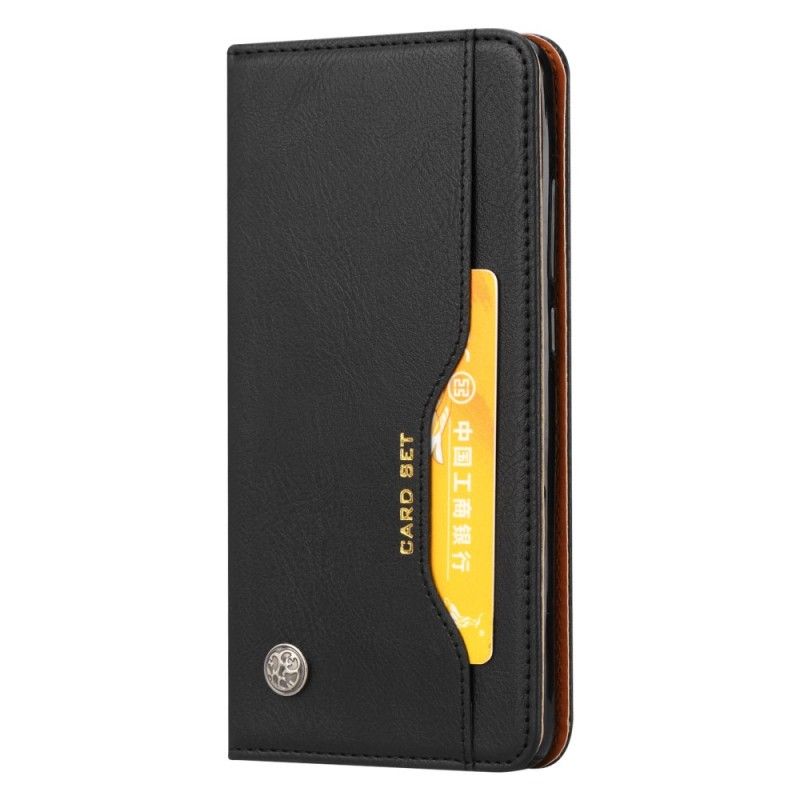 Flip Case Xiaomi Redmi Note 5 Schwarz Handyhülle Kartenhalter Aus Kunstleder