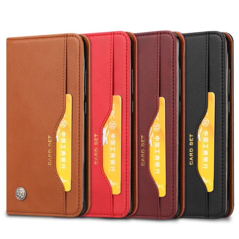 Flip Case Xiaomi Redmi Note 5 Schwarz Handyhülle Kartenhalter Aus Kunstleder