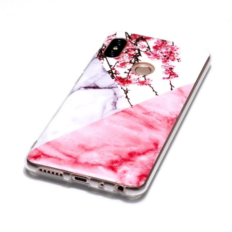 Hülle Xiaomi Redmi Note 5 Marmorierte Pflaumenblüten