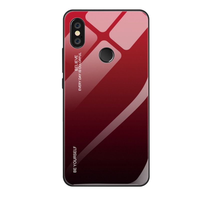 Hülle Xiaomi Redmi Note 5 Rot Sei Du Selbst Gehärtetes Glas
