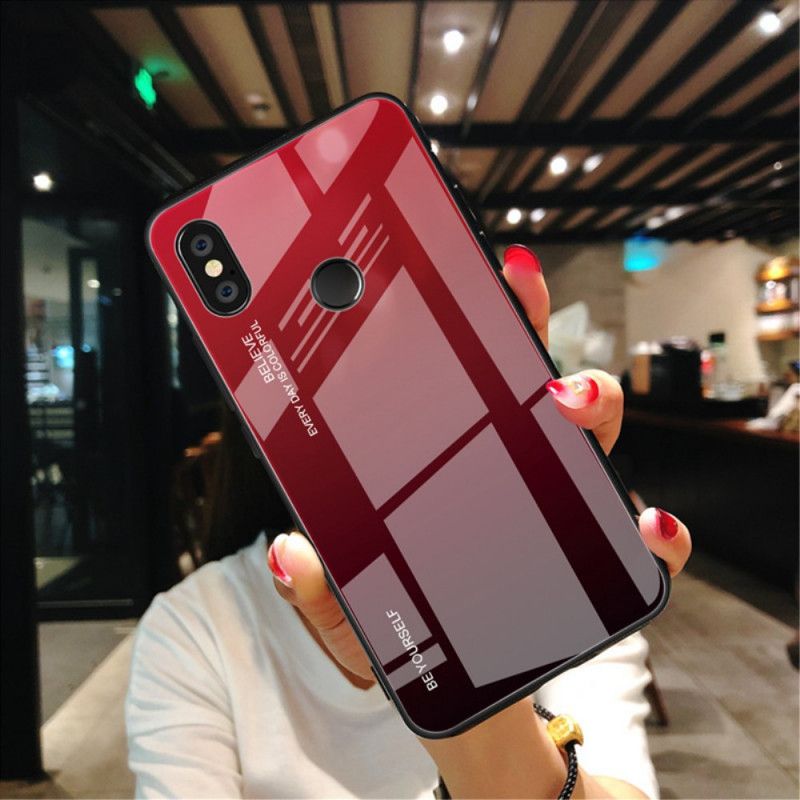 Hülle Xiaomi Redmi Note 5 Rot Sei Du Selbst Gehärtetes Glas
