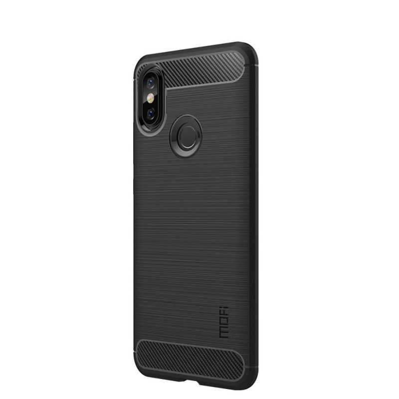 Hülle Xiaomi Redmi Note 5 Schwarz Gebürstete Kohlefaser