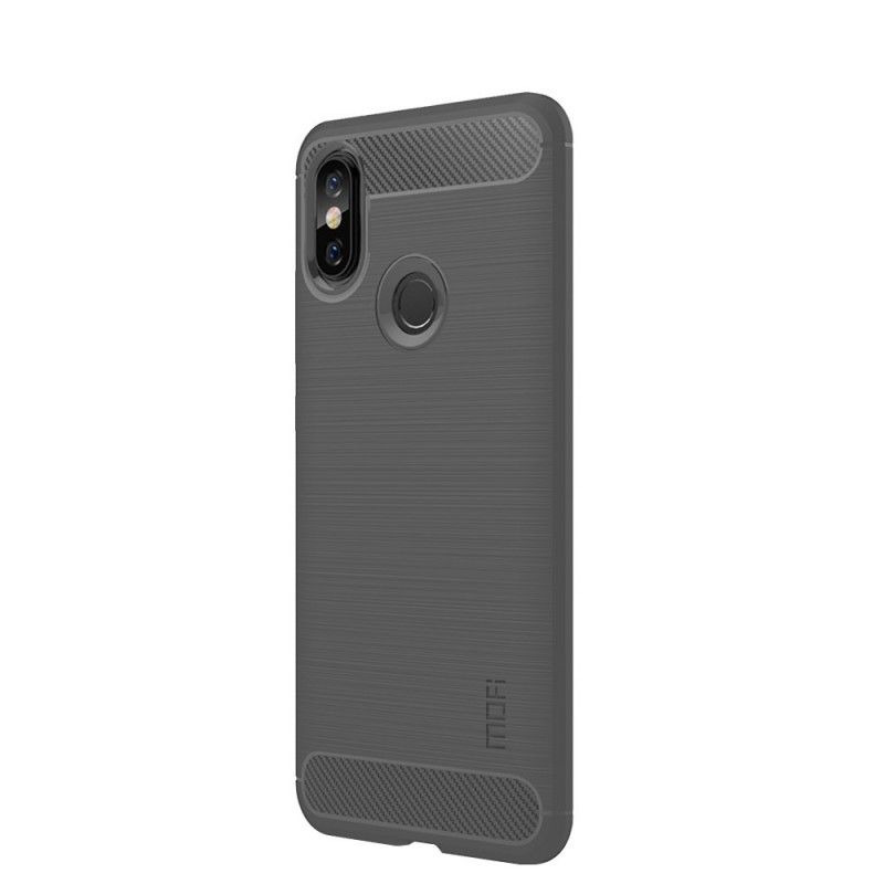 Hülle Xiaomi Redmi Note 5 Schwarz Gebürstete Kohlefaser