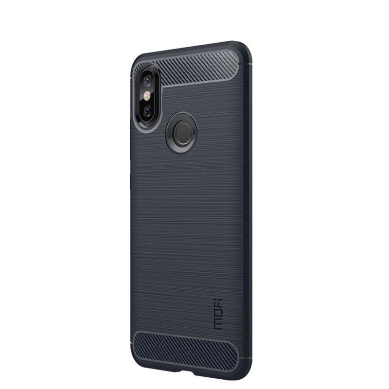 Hülle Xiaomi Redmi Note 5 Schwarz Gebürstete Kohlefaser