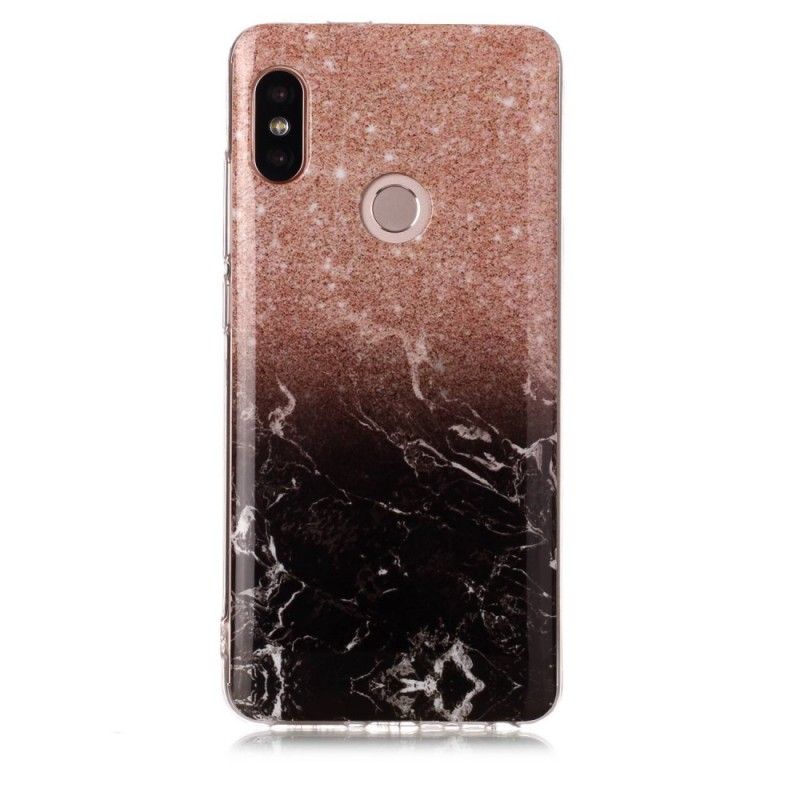 Hülle Xiaomi Redmi Note 5 Schwarz Handyhülle Marmorglitter