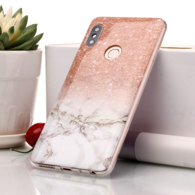 Hülle Xiaomi Redmi Note 5 Schwarz Handyhülle Marmorglitter