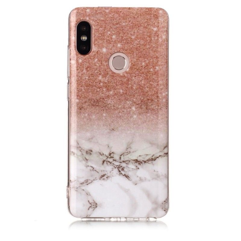 Hülle Xiaomi Redmi Note 5 Schwarz Handyhülle Marmorglitter