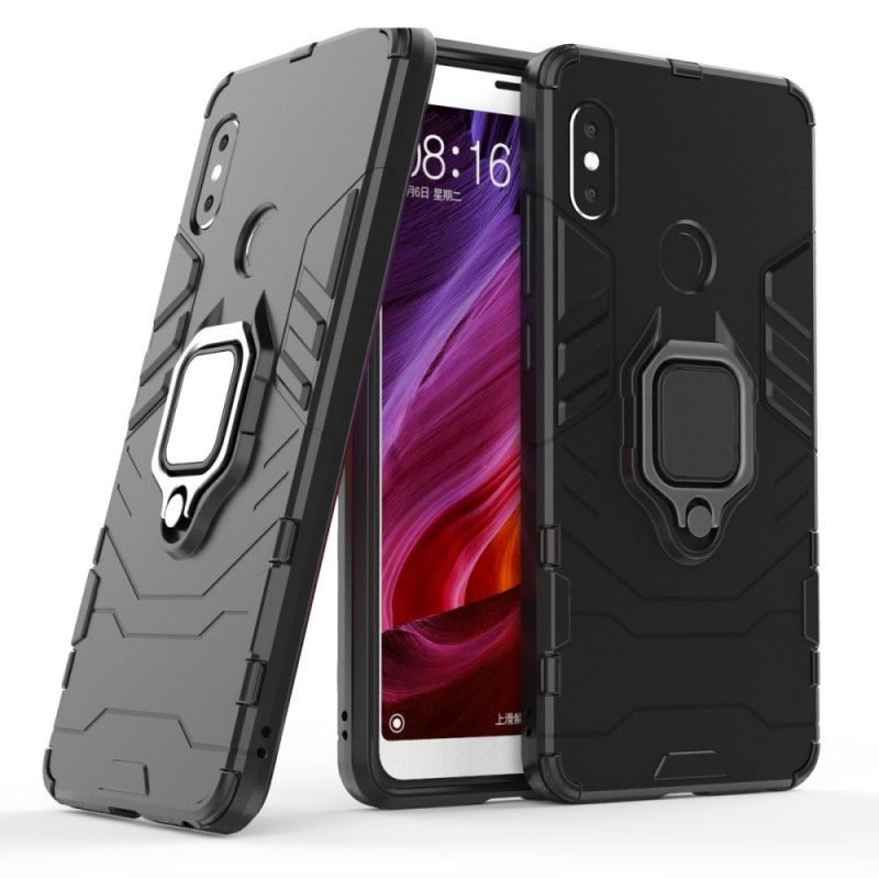 Hülle Xiaomi Redmi Note 5 Schwarz Widerstandsfähiger Ring