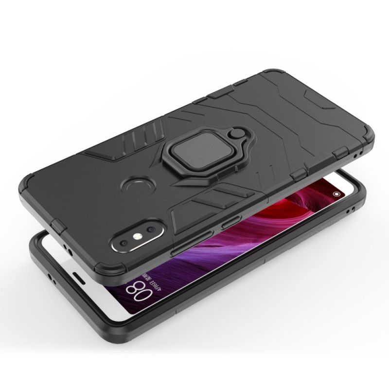Hülle Xiaomi Redmi Note 5 Schwarz Widerstandsfähiger Ring