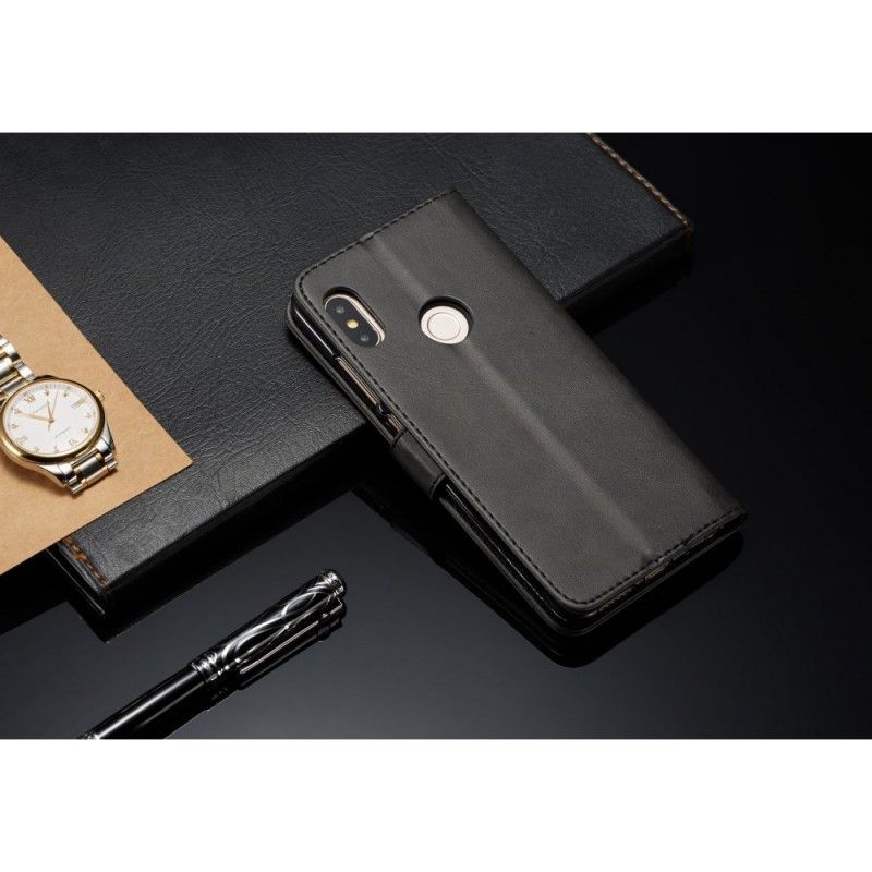 Lederhüllen Für Xiaomi Redmi Note 5 Schwarz Lc.Imeeke Ledereffekt