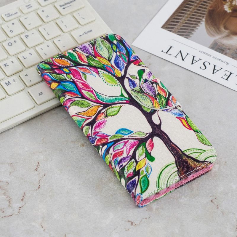 Lederhüllen Xiaomi Redmi Note 5 Handyhülle Farbiger Baum