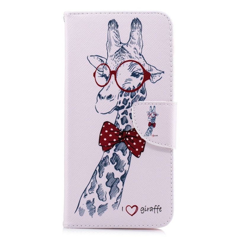 Lederhüllen Xiaomi Redmi Note 5 Handyhülle Nerd-Giraffe