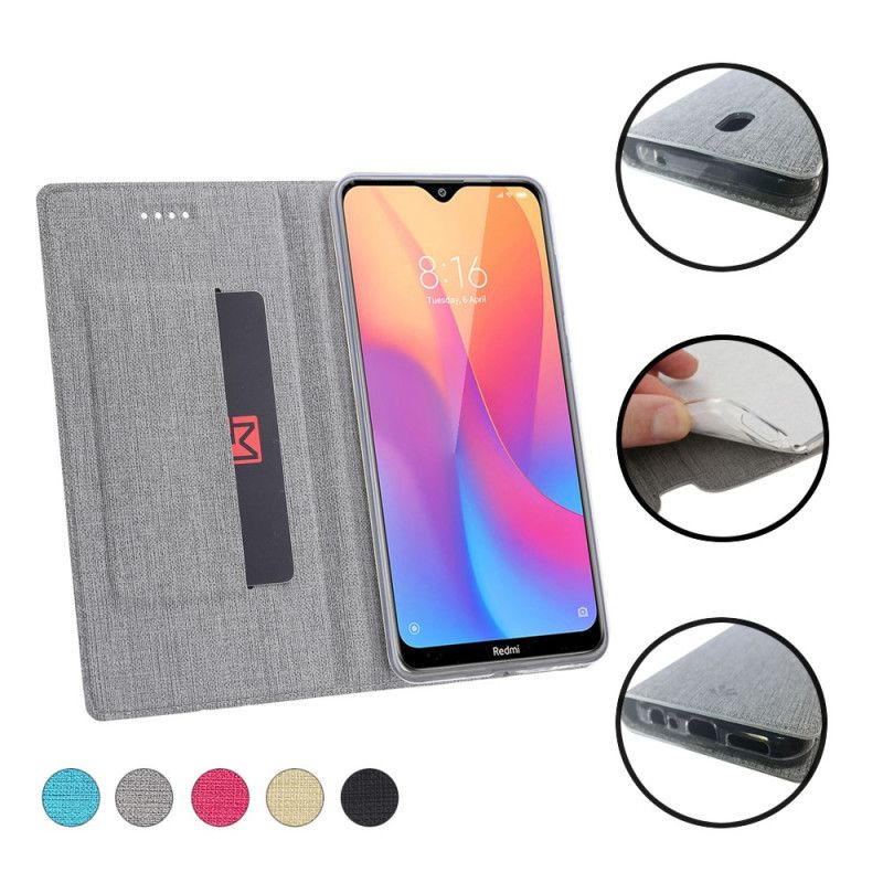 Flip Case Xiaomi Redmi 8A Schwarz Strukturiert