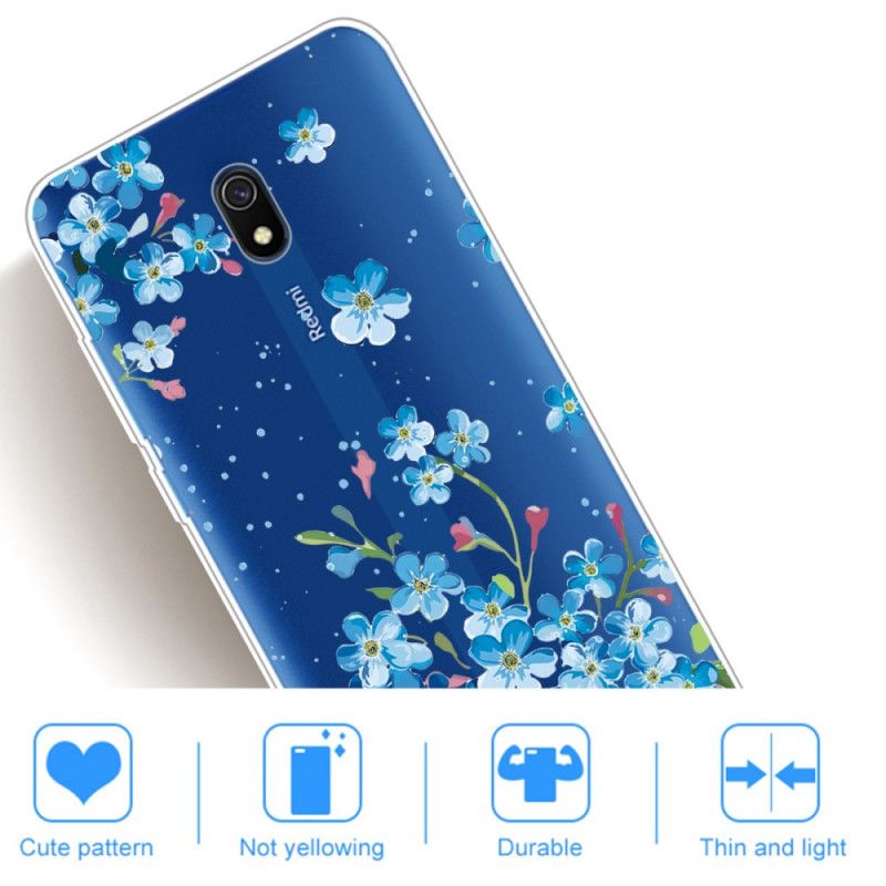 Hülle Für Xiaomi Redmi 8A Strauß Blauer Blumen