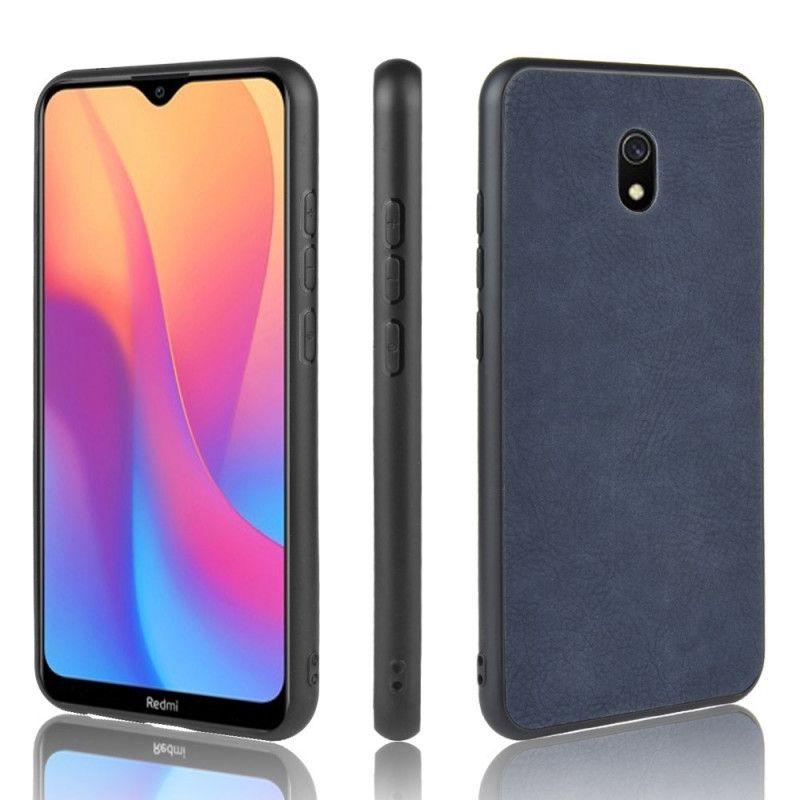 Hülle Xiaomi Redmi 8A Grau Premium-Ledereffekt