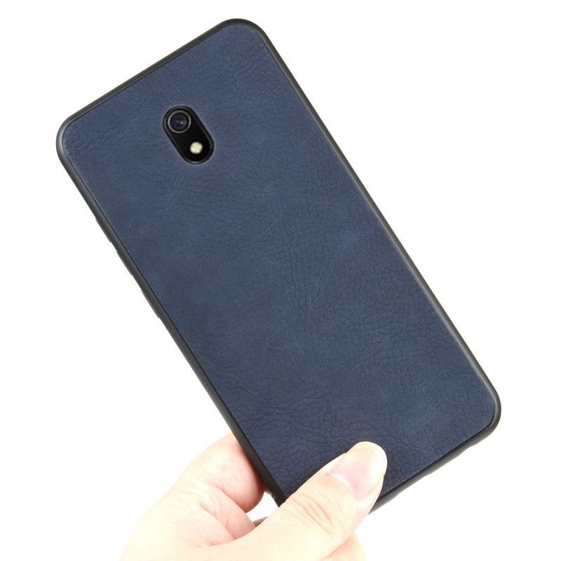 Hülle Xiaomi Redmi 8A Grau Premium-Ledereffekt