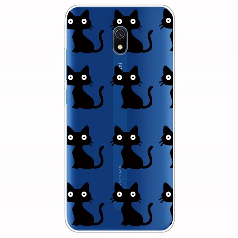 Hülle Xiaomi Redmi 8A Mehrere Schwarze Katzen