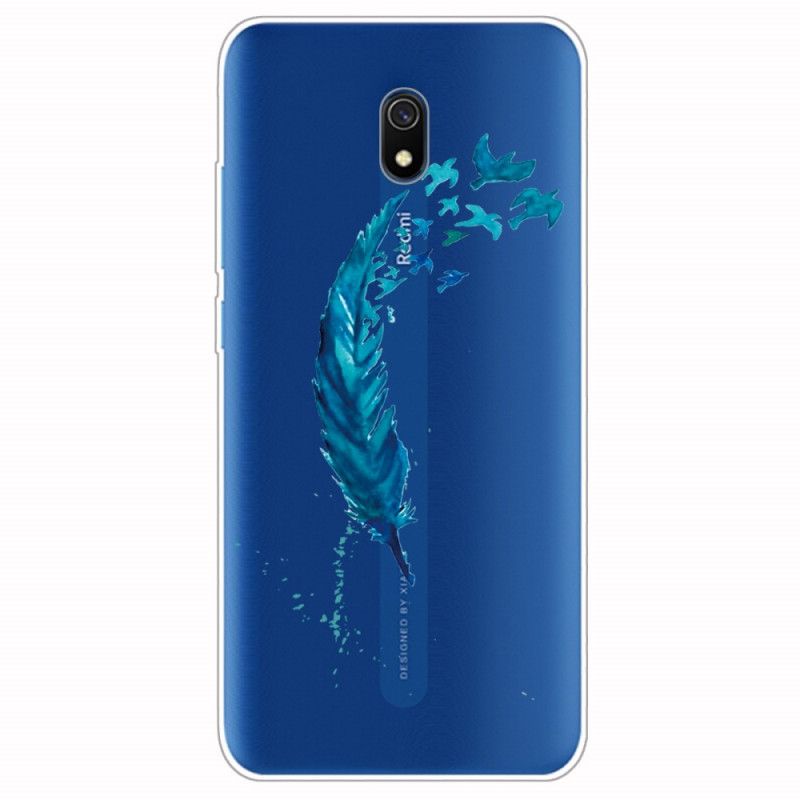 Hülle Xiaomi Redmi 8A Schöne Blaue Feder