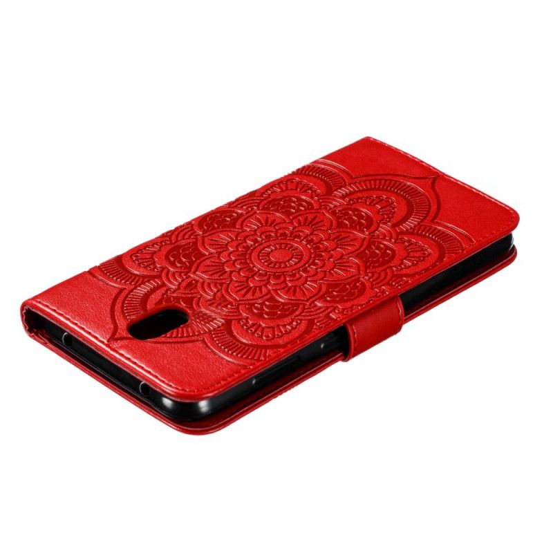 Lederhüllen Für Xiaomi Redmi 8A Grau Gesamtes Mandala