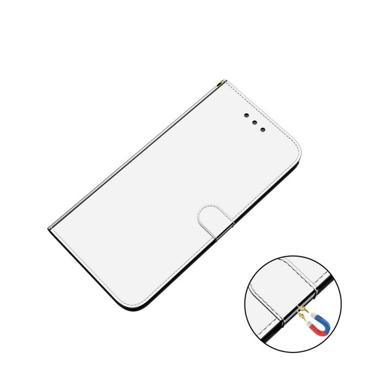 Lederhüllen Für Xiaomi Redmi 8A Schwarz Spiegelbezug Aus Kunstleder